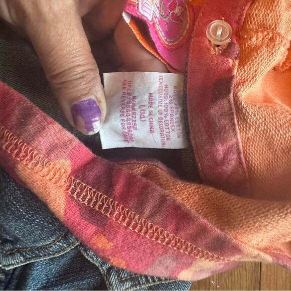 Vintage Zoey 101 Jean Hooded Jacket Sz L - Picture 9 of 9